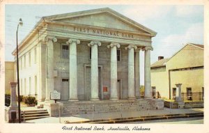 Huntsville Alabama First National Bank Exterior Vintage Postcard JF685442