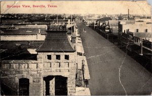 Aerial View of Beeville TX c1913 Vintage Postcard M50