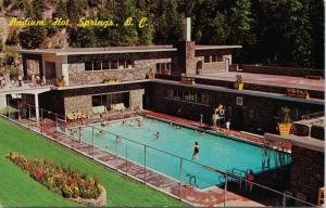 Aquacourt Radium Hot Springs BC Pool UNUSED VintagePostcard D84