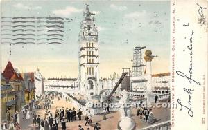 General View of Dreamland Coney Island, NY, USA Amusement Park 1906 
