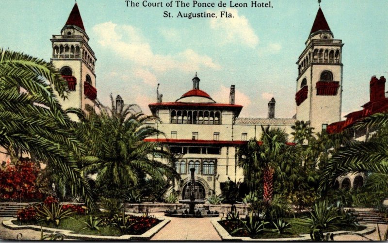 Florida St Augustine Ponce De Leon Hotel The Court