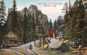 Hell Gate Cog Incline Railroad Handcar Manitou Colorado 1910c postcard