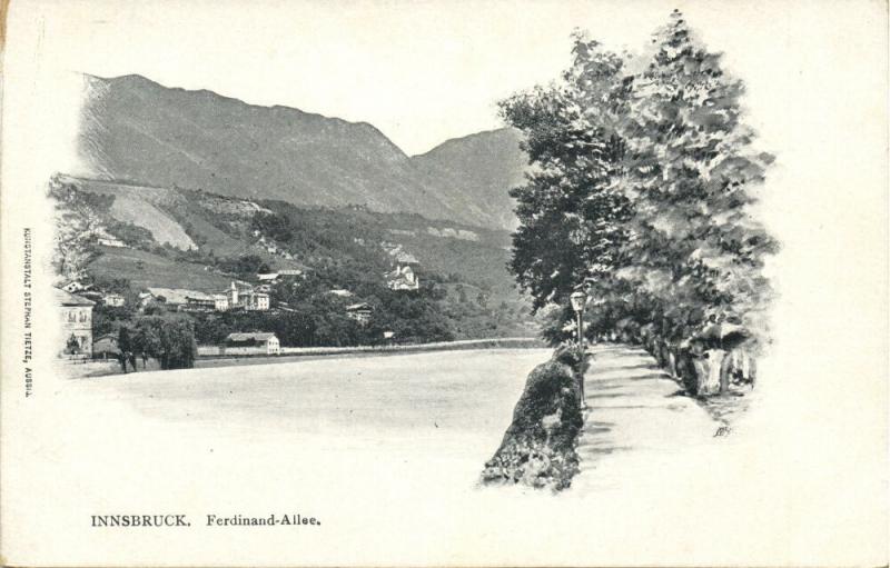 austria, INNSBRUCK, Ferdinand Allee (1899) Postcard