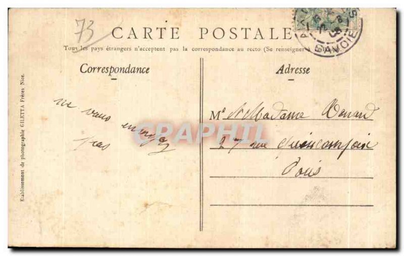 Old Postcard Aix Les Bains Etabissement Thermal and porters