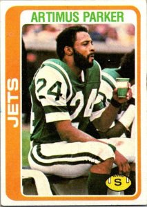 1978 Topps Football Card Artimus Parker New York Jets sk7306