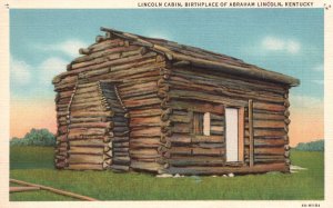 Vintage Postcard Lincoln Cabin Birthplace Of Abraham Lincoln House Kentucky KY