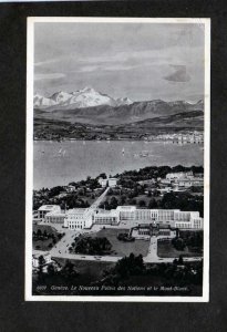 Switzerland Geneve Palais des Nations Geneva Carte Postale Postcard Swiss