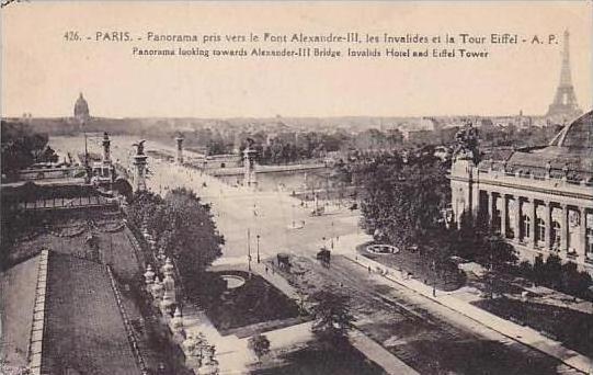 France Paris Panorama pris vers le Pont Alexandre III