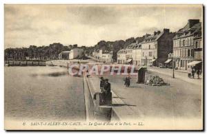 Old Postcard St Valery en Caux The Back End of Pier and the Port