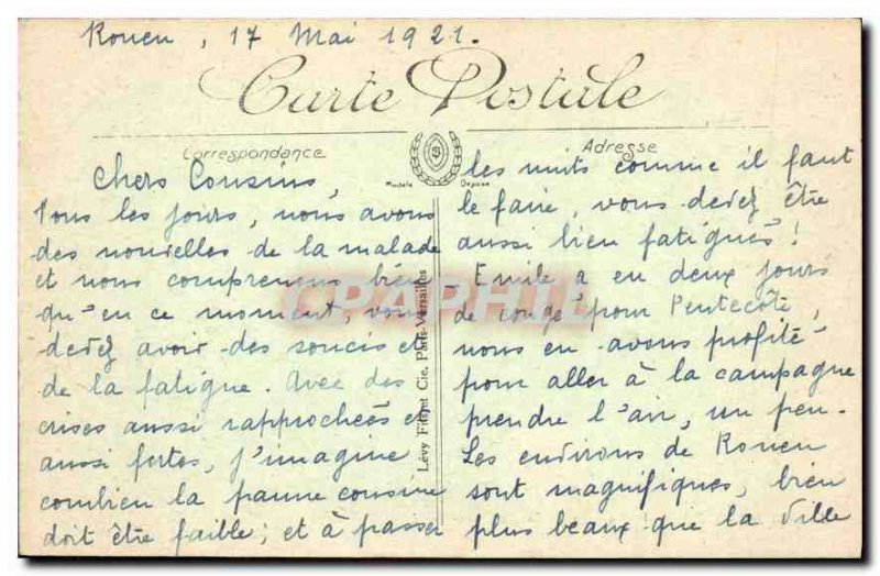 Old Postcard Bon Secours view through the Basilica