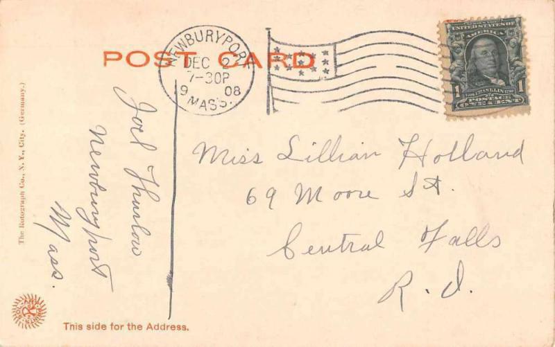 Newburyport Massachusetts Pleasant Street Antique Postcard J48612