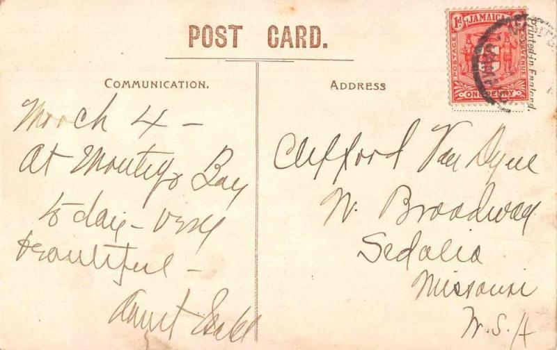 Montego Bay Jamaica Doctors Cave and White Sands Antique Postcard J79085