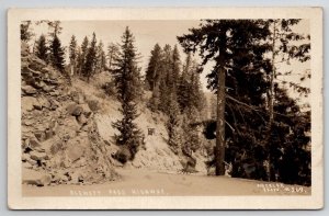 Blewett Pass Highway WA Early Automobile On Road RPPC Wheeler Photo Postcard A50