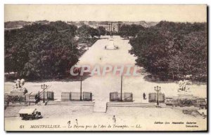 Old Postcard The Peyrou Montpellier took the & # triumph 39arc