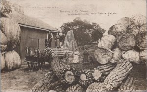 RPPC Exaggeration Postcard Kansas Farm Giant Corn + Cabbage