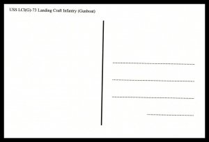 Postcard USS LCI(G)-73 Landing Craft Infantry Gunboat 