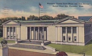 Worcester County Court House And Gen Devens Statue Court Hill Worcester Massa...