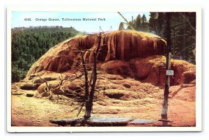 Orange Geyser Yellowstone National Park Wyoming Postcard