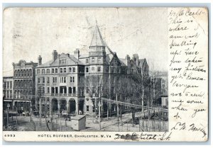 1907 Hotel Ruffner Exterior Building Charleston West Virginia Vintage Postcard