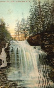 Vintage Postcard Plotter Kill Falls Schenectady NY New York Americhrome