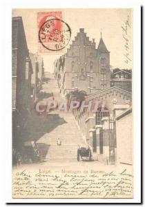 Liege Old Postcard Montagne de Bueren