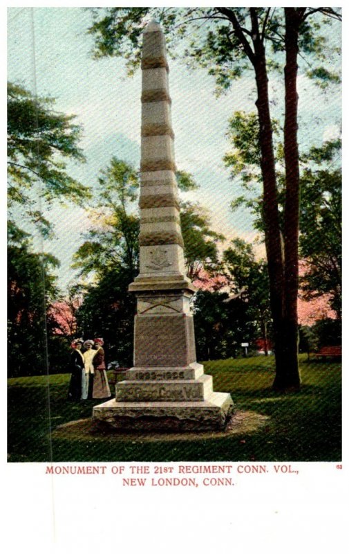 Connecticut  New London , Monument of 21st Regiment Connecticut Volunteers
