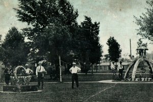 C.1910 Blue Sky Clare City Park, Clare, MI Postcard P169