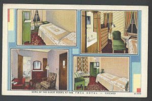 Ca 1924 PPC* YMCA Multi-View Of Interior Rooms Chicago IL Mint