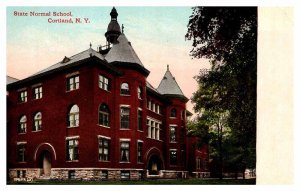 Postcard SCHOOL SCENE Cortland New York NY AP6864