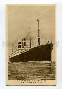 3150571 US Lines ship AMERICA Vintage postcard