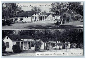 c1940 Plantation Inn Motor Court Exterior Building Savannah Georgia GA Postcard