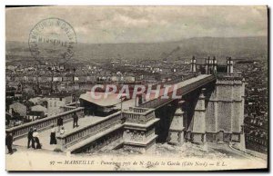 Old Postcard Marseille Panorama taken of ND of the Guard