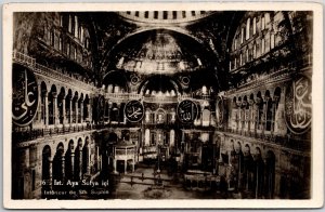 Interieur de Ste Sophie Quebec Canada Church Real Photo RPPC Postcard