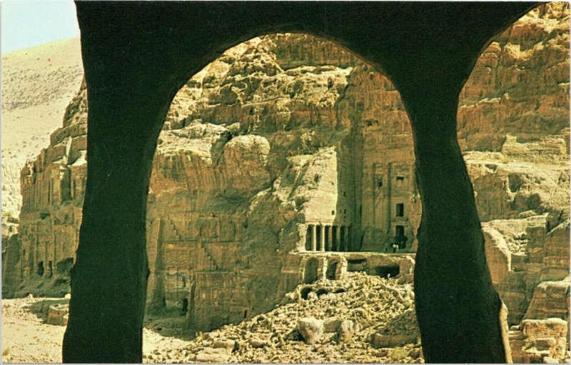 postcard Jordan Petra, The Hashemite Kingdom of Jordan - by Pan Am World Airways