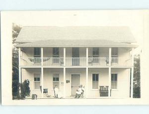 Pre-1918 rppc architecture DIRECT VIEW OF TWO-STORY HOUSE WITH TWO DECKS HL9925