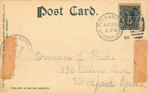 Portland ME Harbor Eastern Steamship Penobscot in 1906 Postcard
