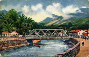 Postcard In The Suburbs in Honolulu, Hawaii