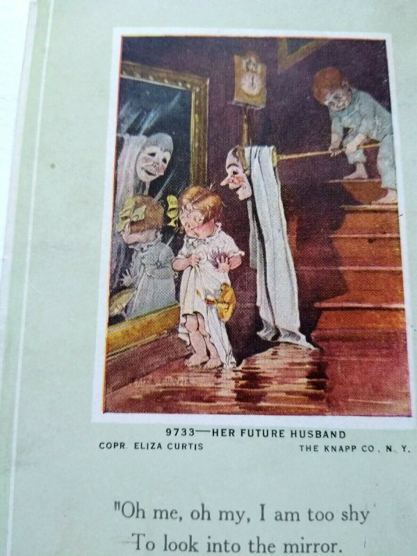 Vintage Halloween Postcard Knapp Eliza Curtis Series 9733 Her Future Husband 