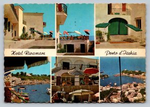 c1972 Hotel Rivamare Porto D'Ischia In Italy 4x6 VINTAGE Postcard 0194