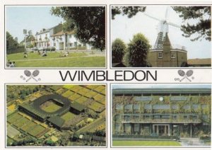 Wimbedon Championship Tennis 1970s DRG Courts Aerial Windmill 4x View Postcard