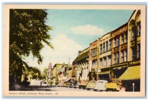 c1950's Victoria Street, Amherst Nova Scotia Canada Vintage Postcard 