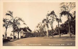 Portland ME Western Promenade Maine Medical Hospital RPPC Postcard