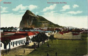 Gibraltar Rock From Lines Bull Ring Vintage Postcard C117