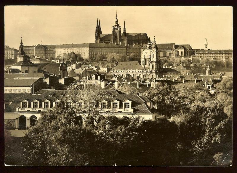 Prague Czechoslovakia photo card to New York 1958