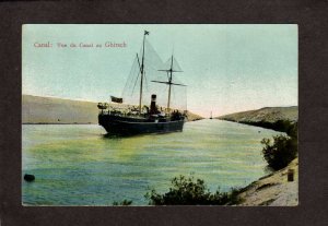 Egypt Steamer Steamship Steam Ship Suez Canal ? Ghirsch Boat Ship Postcard