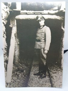 German Officer at Meadowbank Underground Hospital Jersey Vtg Repro WW2 Postcard