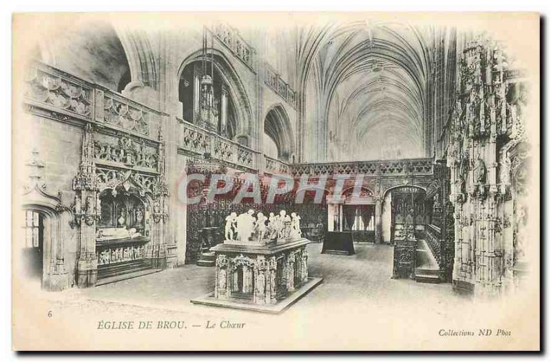 CARTE Postale Old Brou Church Choir