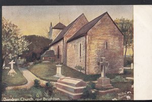 Sussex Postcard - Ovindean Church Near Brighton   RS1377