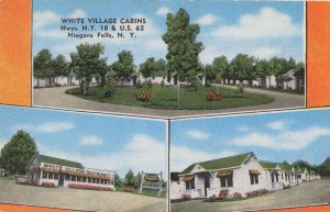 White Village Cabins Niagara Falls New York USA Old Postcard