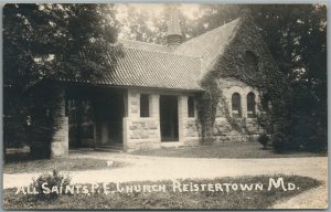 REISTERTOWN MD ALL SAINTS CHURCH ANTIQUE REAL PHOTO POSTCARD RPPC